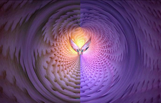 violet fractal angel