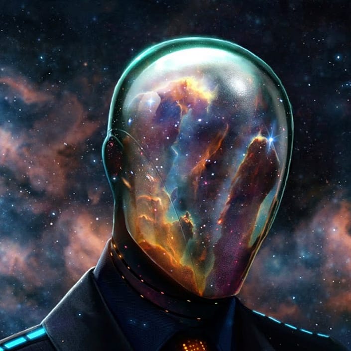 alien cosmic face